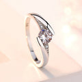 Sterling Silver Korean Diamond Wedding Ring