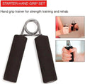 Hand Grip Strengthener Black Foam 2-Piece Set