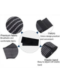 Adjustable Black Striped Wristband for Gym Sports Wear