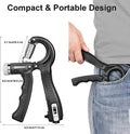 Adjustable Hand Gripper 10kg-40kg ABS Orange Black