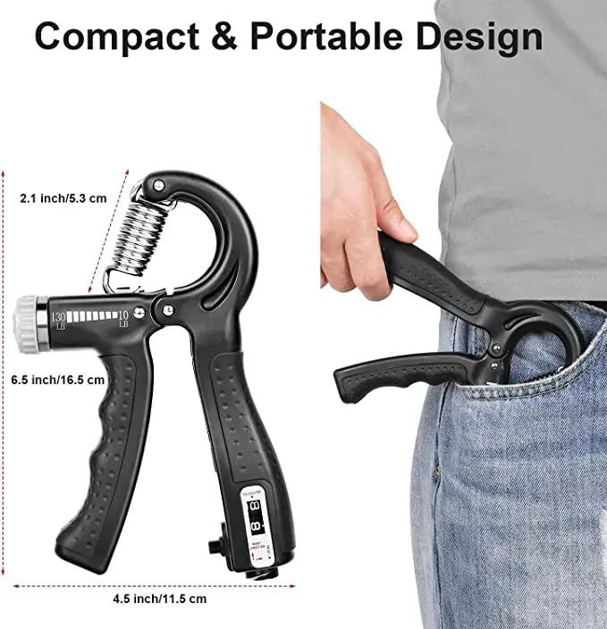 Adjustable Hand Gripper 10kg-40kg ABS Orange Black