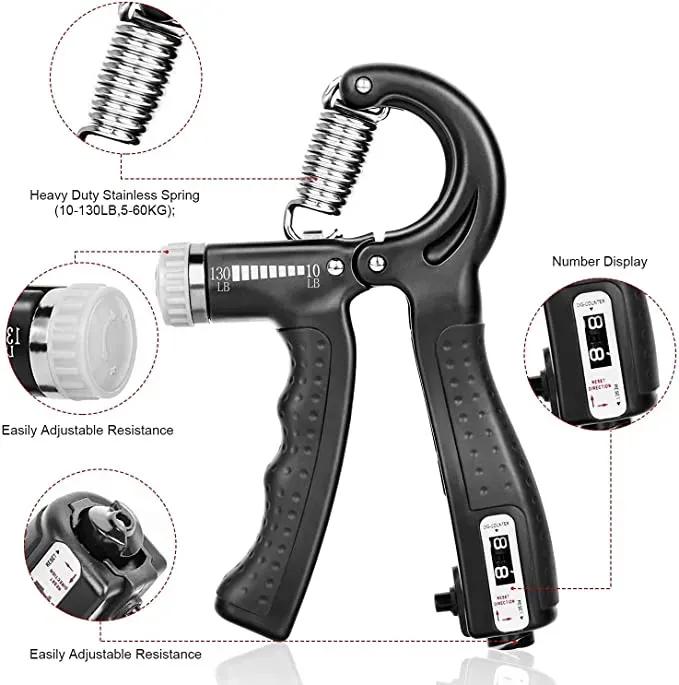 Adjustable Hand Gripper 10kg-40kg ABS Orange Black