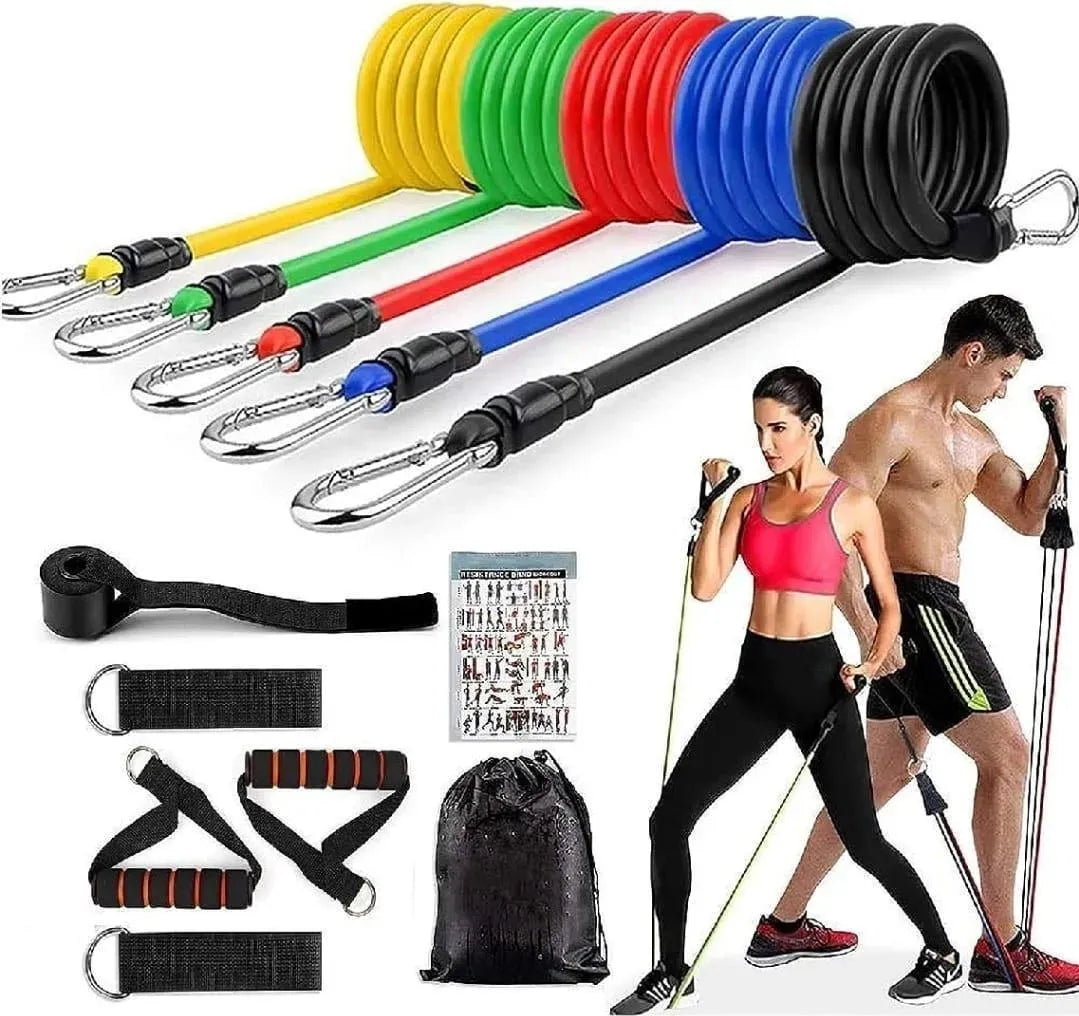 Men Resistance Bands Set Multicolor Gym Training