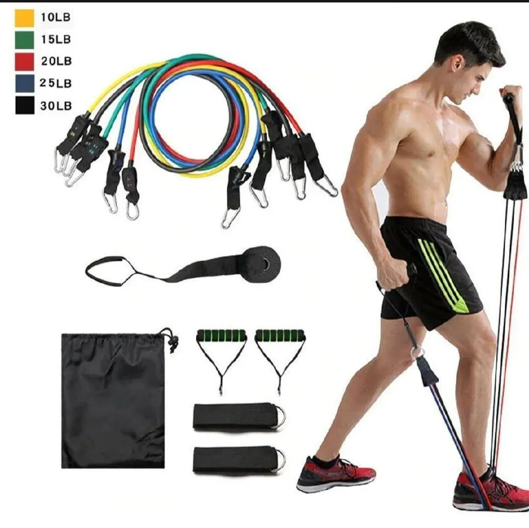 Men Resistance Bands Set Multicolor Gym Training