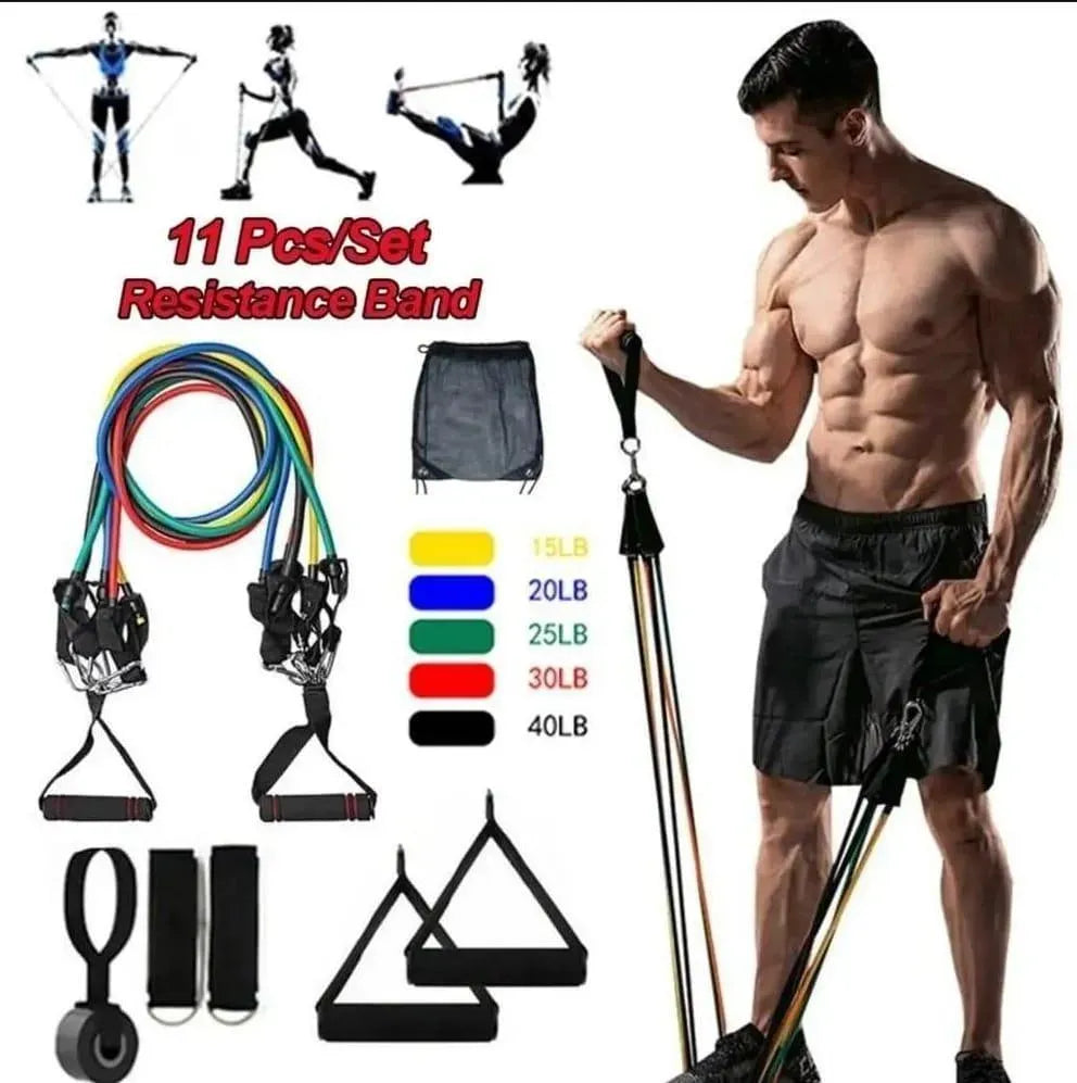 Men Resistance Bands Set Multicolor Gym Training