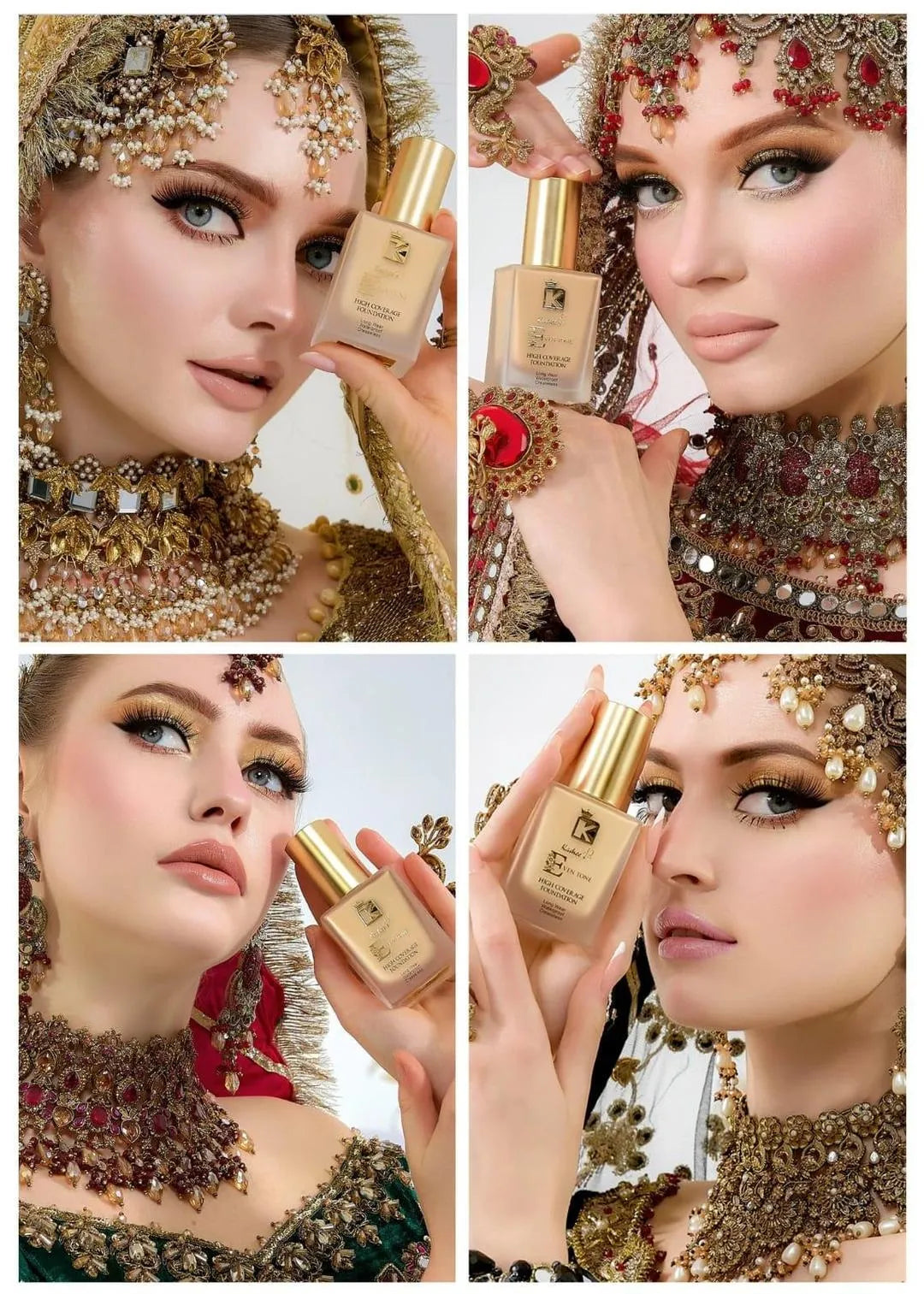 Kashees High Coverage Foundation Waterproof Long Lasting 15 Ml