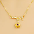 Women Gold-Plated Daisy Jewelry Set Necklace Ring Earrings