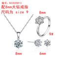 Korean Style Zircon Stone Bridage Set Silver