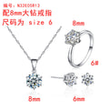 Korean Style Zircon Stone Bridage Set Silver