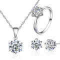 Korean Style Zircon Stone Bridage Set Silver