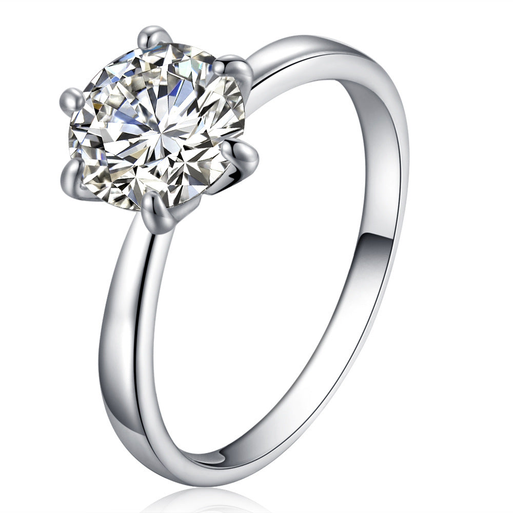 Korean Style Zircon Stone Bridage Set Silver