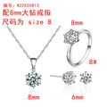 Korean Style Zircon Stone Bridage Set Silver