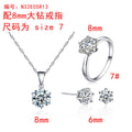 Korean Style Zircon Stone Bridage Set Silver